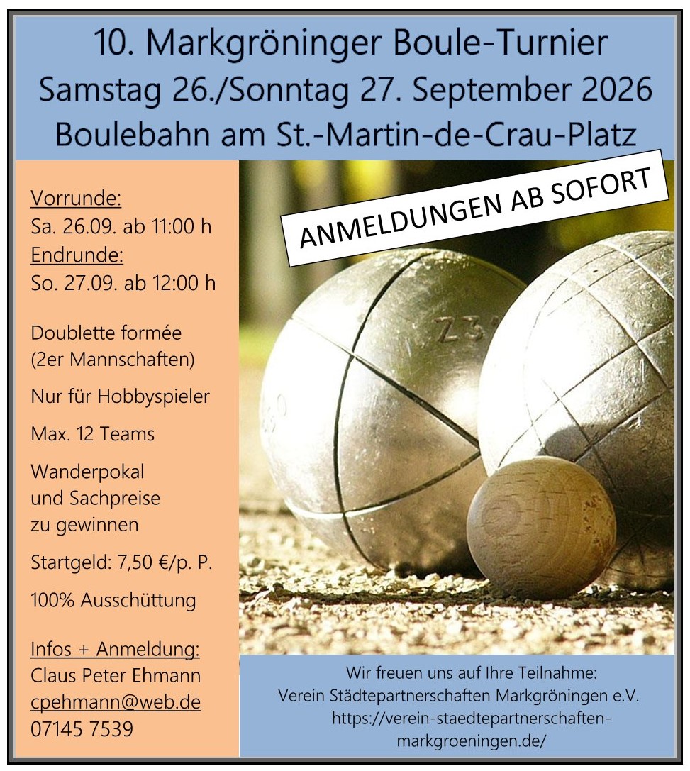 10. Mark­grö­nin­ger Bou­letur­nier