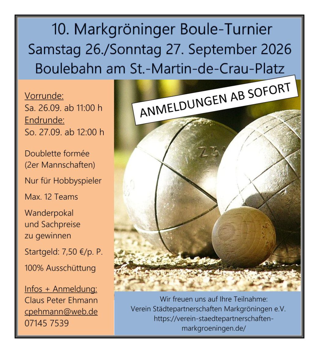 Du betrachtest gerade 10. Mark­grö­nin­ger Bou­letur­nier